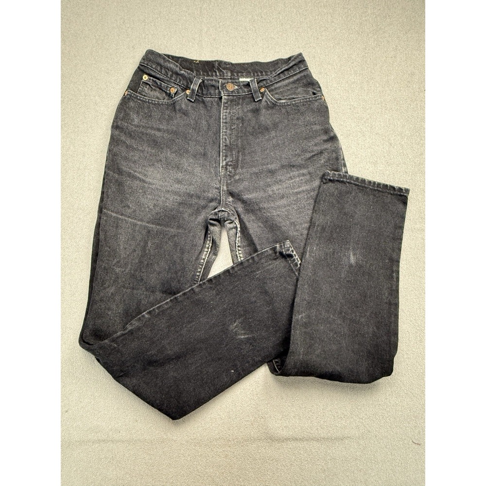 Vintage Levis 17525-0260 Black Straight Leg Jeans USA Made 100% Cotton Sz 11